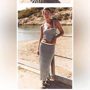 Zara Black and Navy Blue/ Grey Knit Skirt Set - sold out